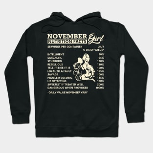 November Girl Nutrition Facts Servings Per Container Hoodie